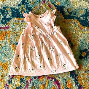 Pink & white cat patterned H&M dress